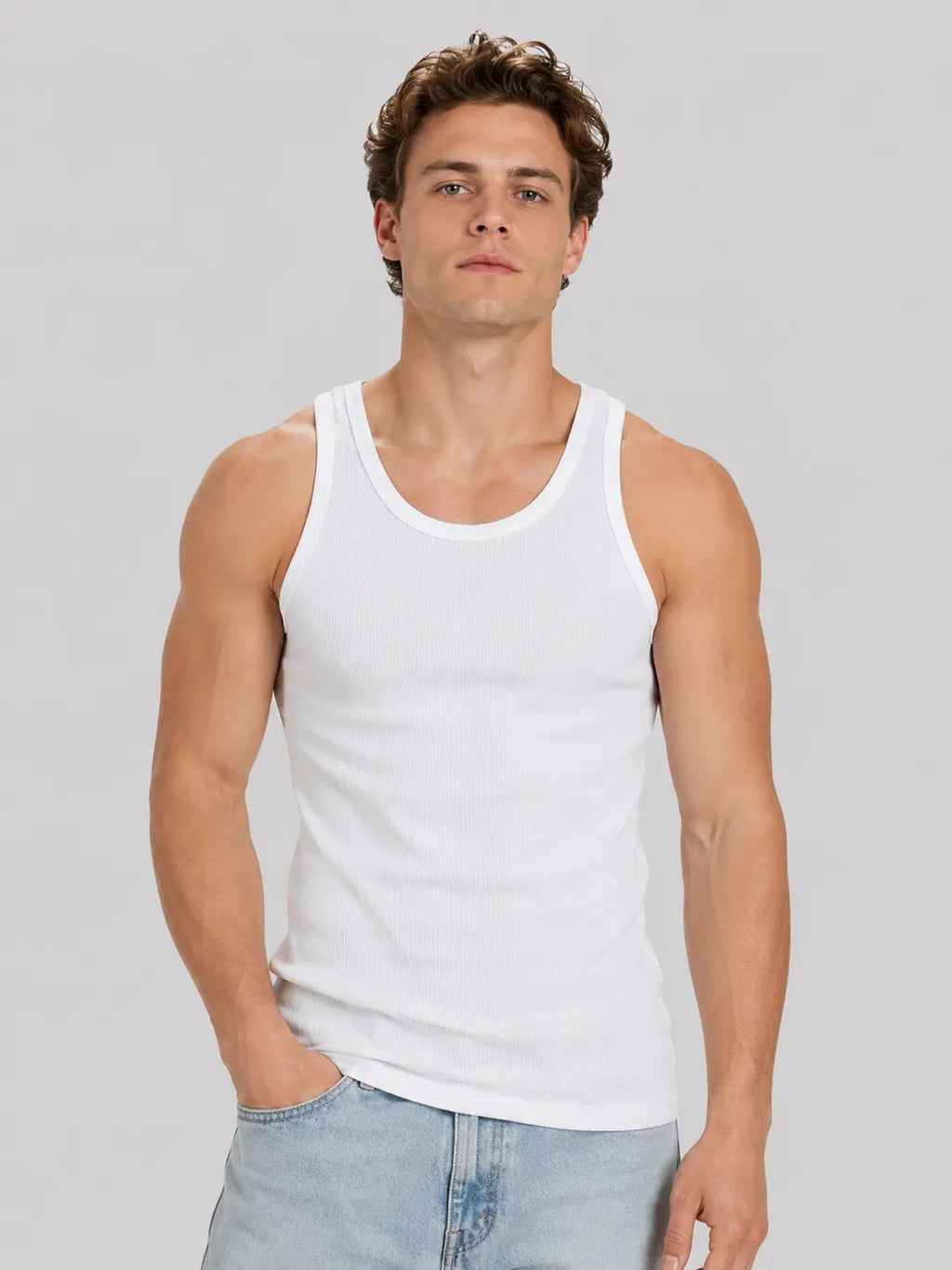 12 Pack Men’S White Tank Tops Undershirts – Soft Cotton Ribbed Sleeveless A-Shirts, Stretch Fit Gym & Everyday Basics, Sizes S–3XL