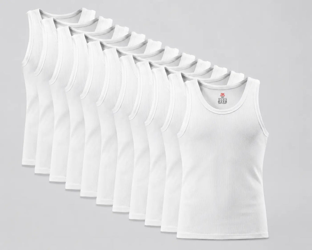 12 Pack Men’S White Tank Tops Undershirts – Soft Cotton Ribbed Sleeveless A-Shirts, Stretch Fit Gym & Everyday Basics, Sizes S–3XL