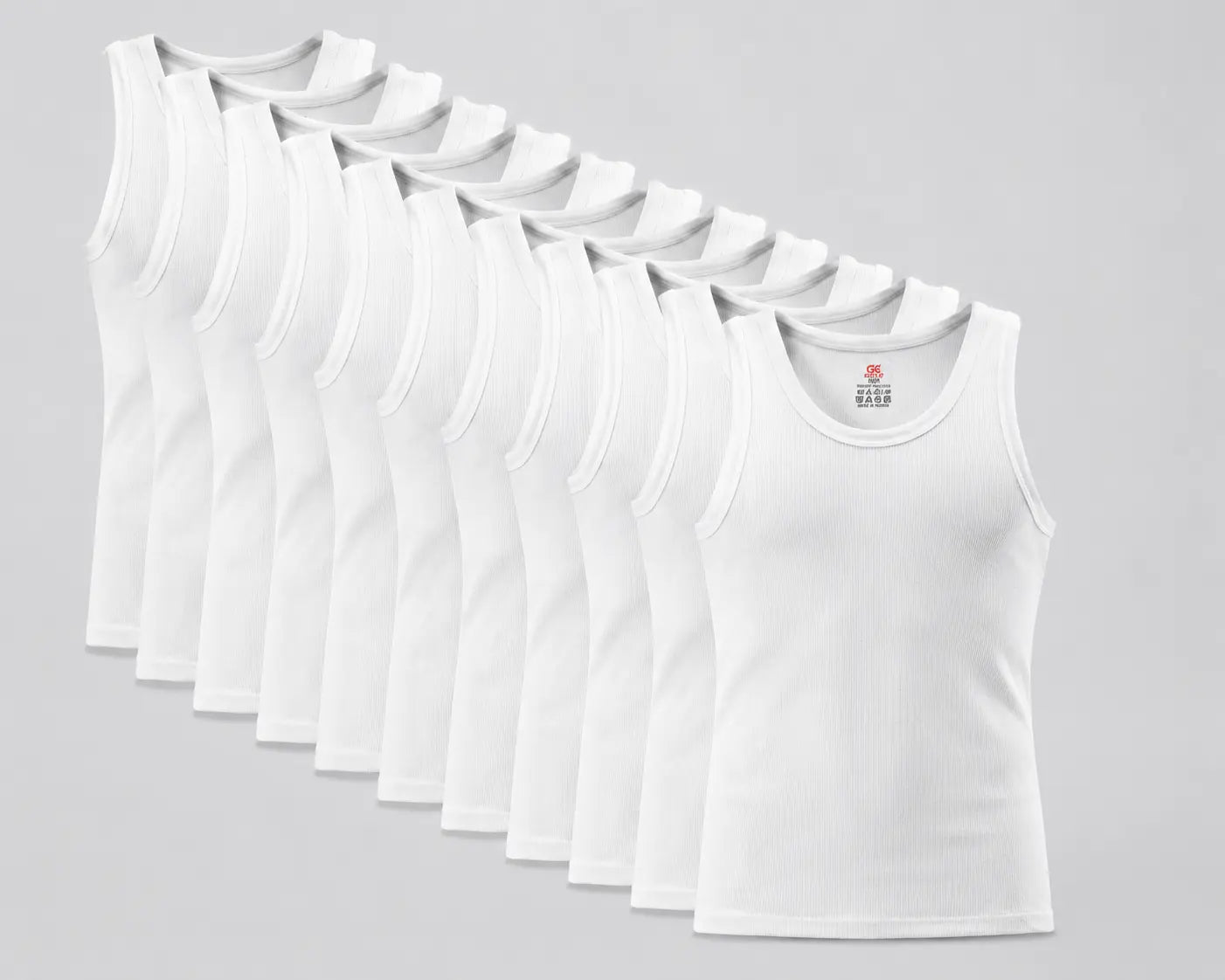 12 Pack Men’S White Tank Tops Undershirts – Soft Cotton Ribbed Sleeveless A-Shirts, Stretch Fit Gym & Everyday Basics, Sizes S–3XL