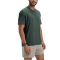 ODODOS Men'S Performance Crew Neck T-Shirt - Odstratum Tech Tee, Fitted Cut, round Neck, Anti-Odour, Ultra Soft, Moisture Wicking, Quick Dry, UPF 50+ Fitness Shirt (The Ascent Series), Running, Training, Uv-Protective, Work, Tight