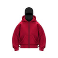 Men and Women Balaclava Y2K Gothic Harajuku Autumn and Winter New Item Double Hooded Sweatshirt Men'S Mask Zipper Sportswear