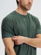 ODODOS Men'S Performance Crew Neck T-Shirt - Odstratum Tech Tee, Fitted Cut, round Neck, Anti-Odour, Ultra Soft, Moisture Wicking, Quick Dry, UPF 50+ Fitness Shirt (The Ascent Series), Running, Training, Uv-Protective, Work, Tight