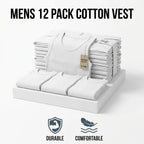 12 Pack Men’S White Tank Tops Undershirts – Soft Cotton Ribbed Sleeveless A-Shirts, Stretch Fit Gym & Everyday Basics, Sizes S–3XL